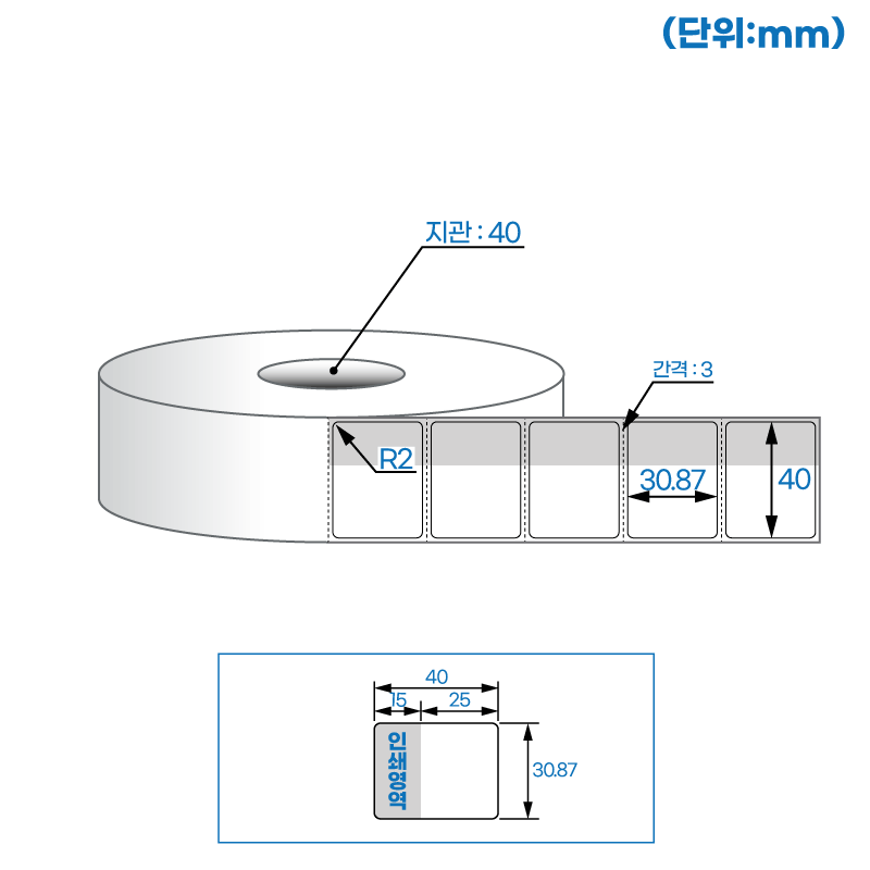 더롤라벨 RSC4031WT